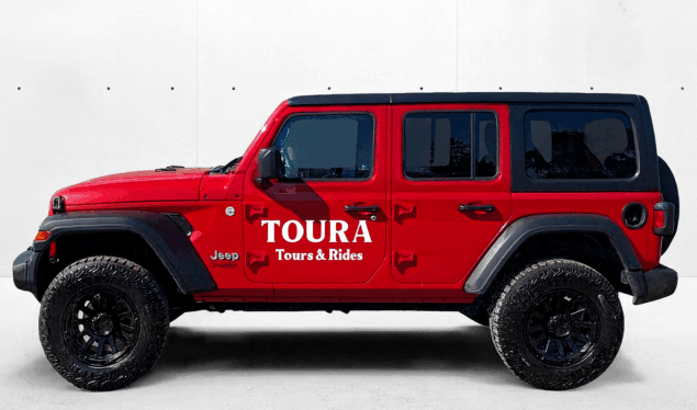 TOURA Jeep with doors on, all-season configuration